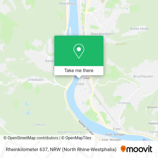 Rheinkilometer 637 map