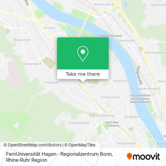 Карта FernUniversität Hagen - Regionalzentrum Bonn