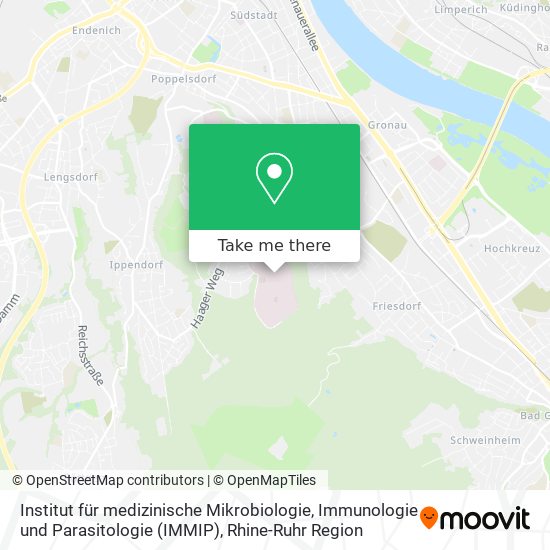 Institut für medizinische Mikrobiologie, Immunologie und Parasitologie (IMMIP) map