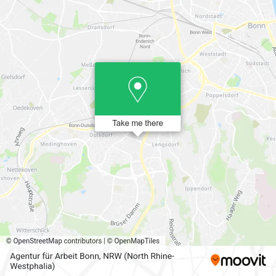 Карта Agentur für Arbeit Bonn