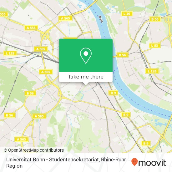 Universität Bonn - Studentensekretariat map