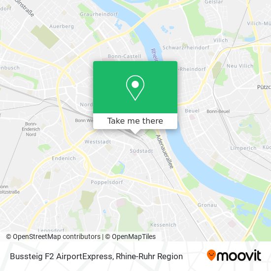 Bussteig F2 AirportExpress map