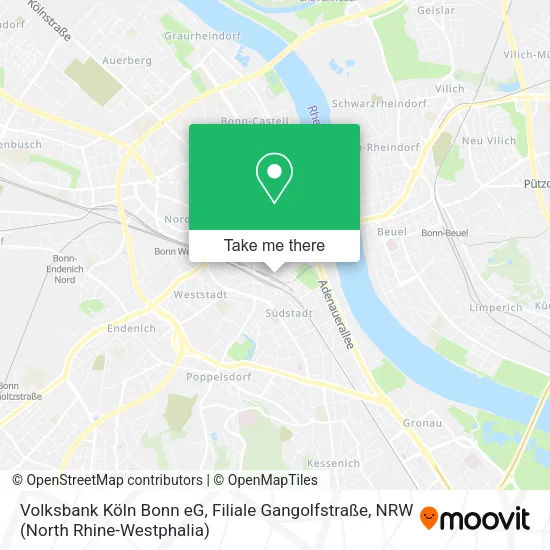 Карта Volksbank Köln Bonn eG, Filiale Gangolfstraße