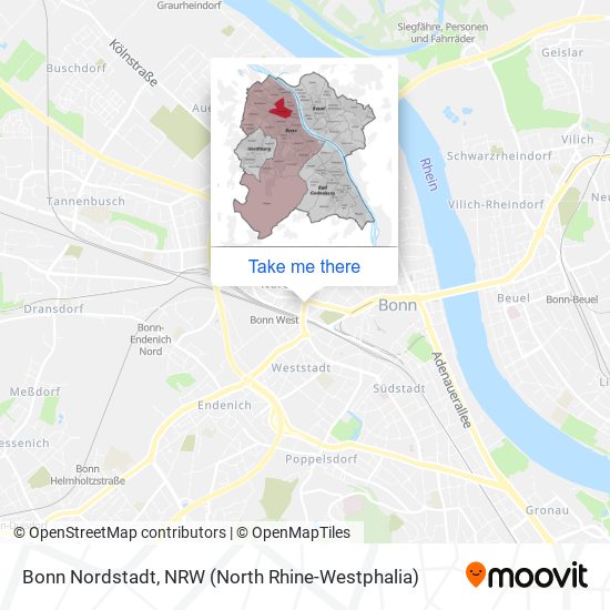 Bonn Nordstadt map