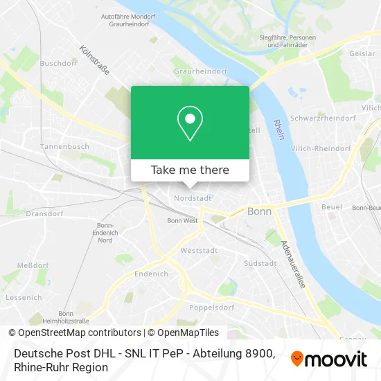 Карта Deutsche Post DHL - SNL IT PeP - Abteilung 8900