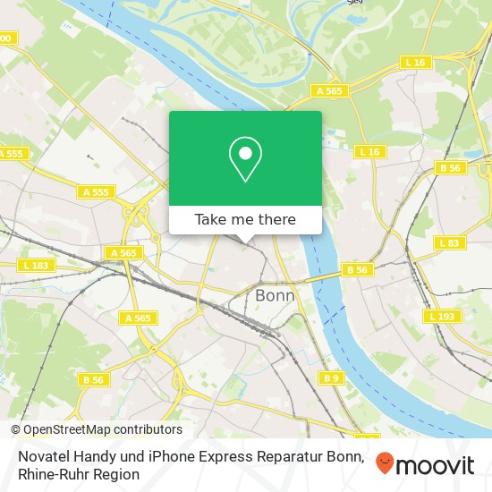 Novatel Handy und iPhone Express Reparatur Bonn map