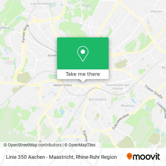 Linie 350 Aachen - Maastricht map