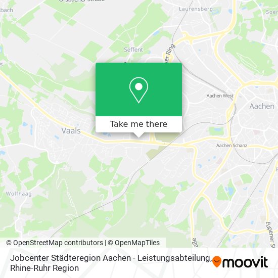 Карта Jobcenter Städteregion Aachen - Leistungsabteilung