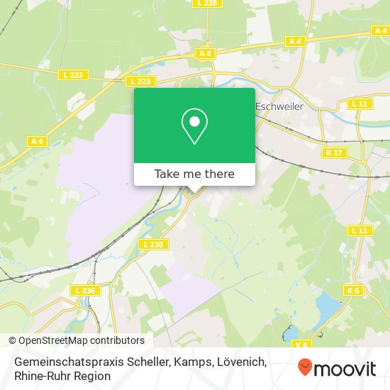 Gemeinschatspraxis Scheller, Kamps, Lövenich map