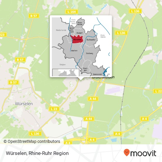 Würselen map