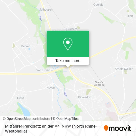 Карта Mitfahrer-Parkplatz an der A4