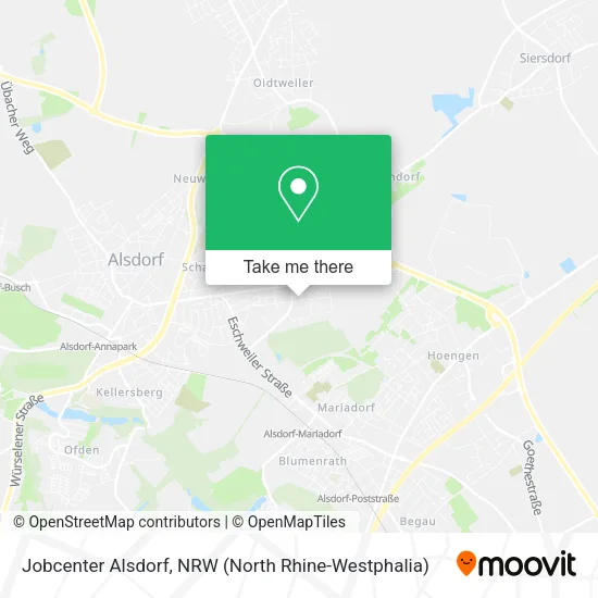 Карта Jobcenter Alsdorf