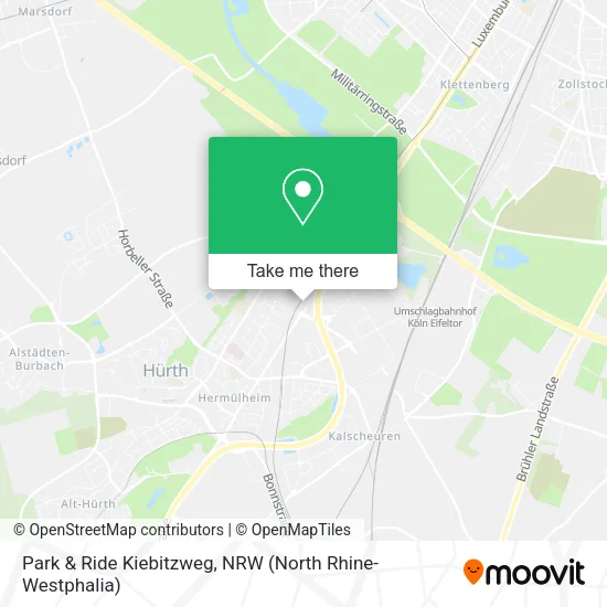 Park & Ride Kiebitzweg map