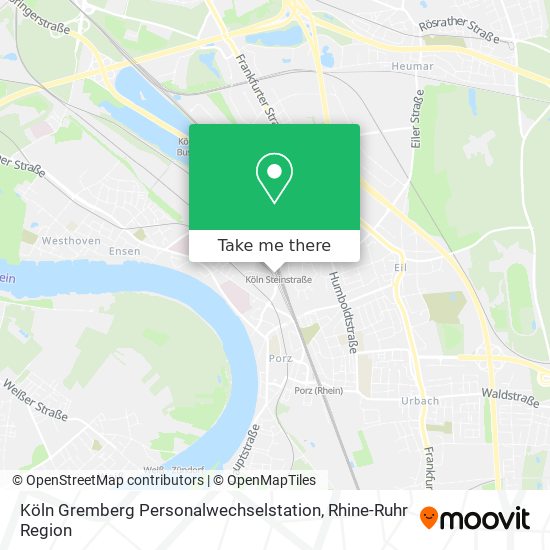 Карта Köln Gremberg Personalwechselstation