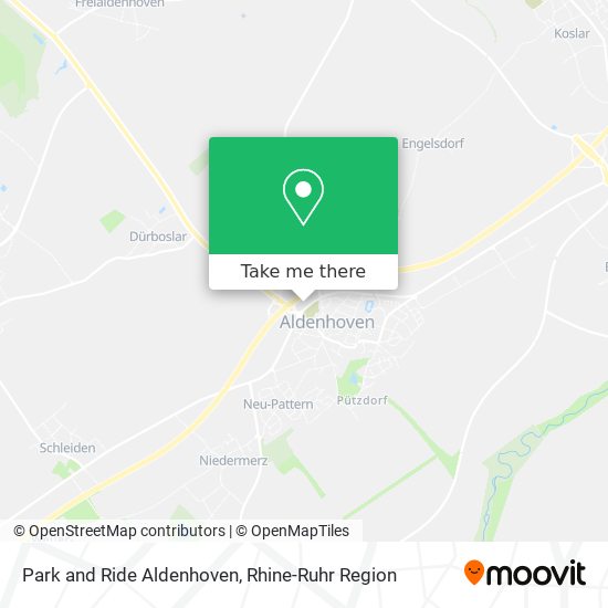 Park and Ride Aldenhoven map