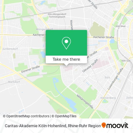 Caritas-Akademie Köln-Hohenlind map