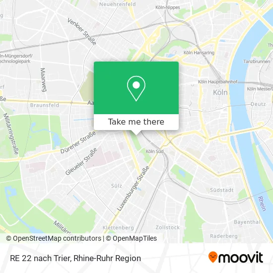 RE 22 nach Trier map