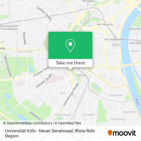 Universität Köln - Neuer Senatssaal map