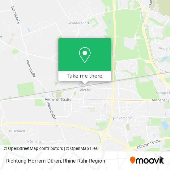 Richtung Horrem-Düren map