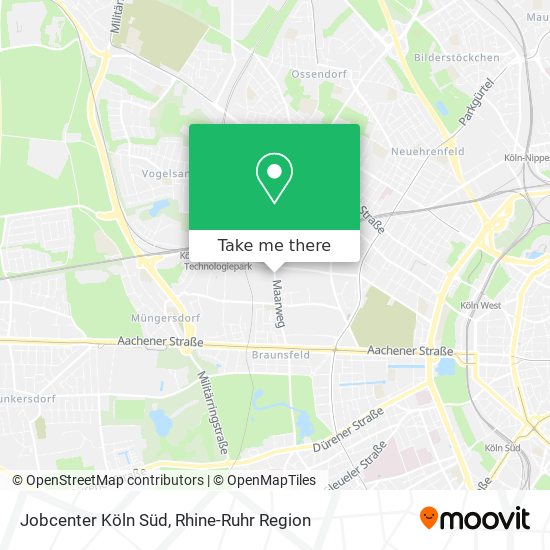 Карта Jobcenter Köln Süd