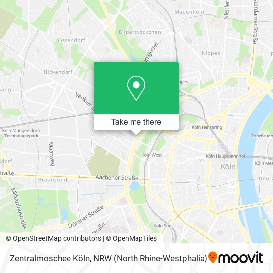 Карта Zentralmoschee Köln