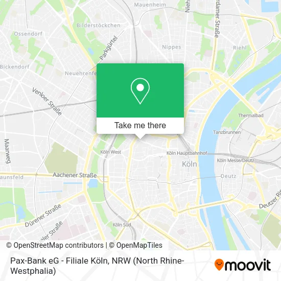 Карта Pax-Bank eG - Filiale Köln
