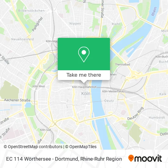 EC 114 Wörthersee - Dortmund map