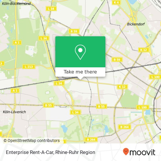 Enterprise Rent-A-Car map