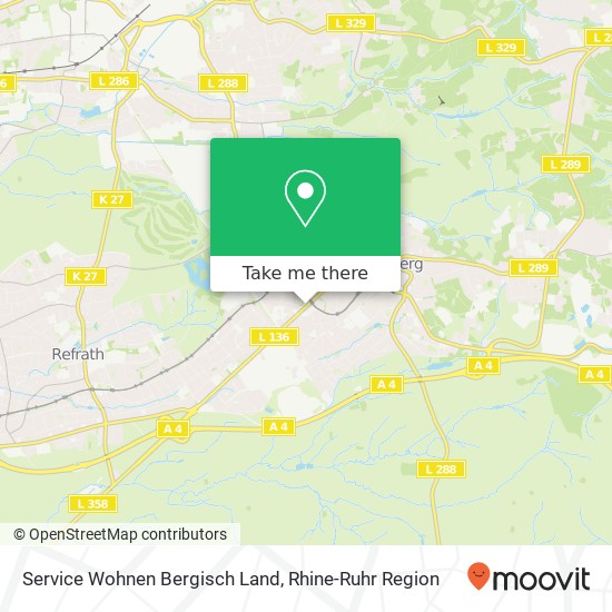 Карта Service Wohnen Bergisch Land