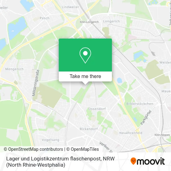 Карта Lager und Logistikzentrum flaschenpost