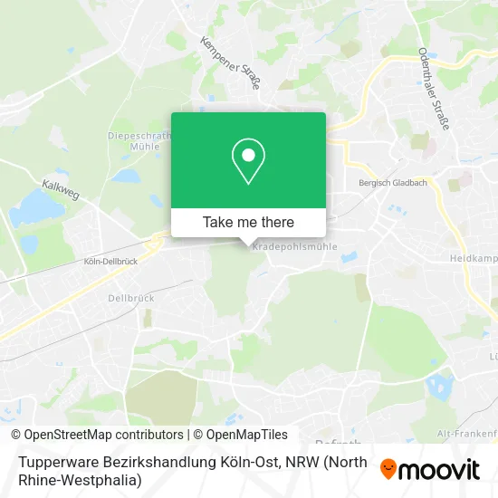 Карта Tupperware Bezirkshandlung Köln-Ost