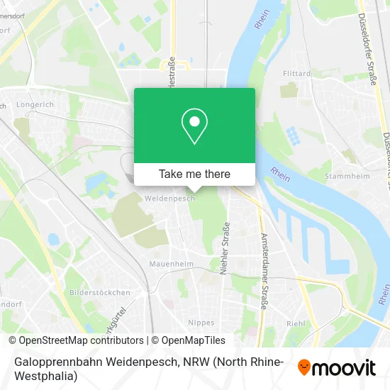 Карта Galopprennbahn Weidenpesch