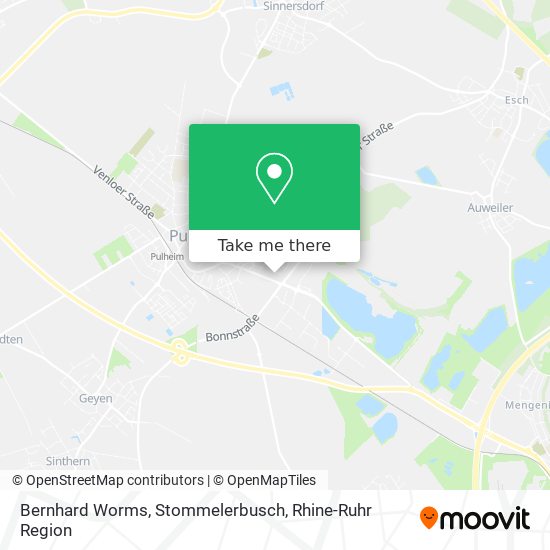 Bernhard Worms, Stommelerbusch map
