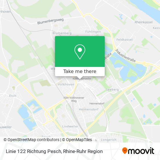 Linie 122 Richtung Pesch map