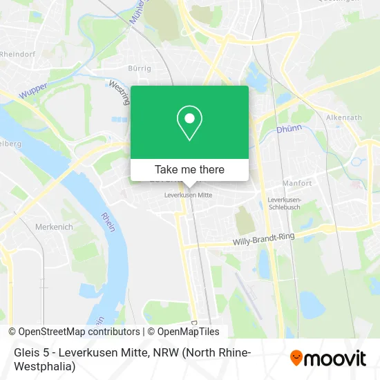 Gleis 5 - Leverkusen Mitte map