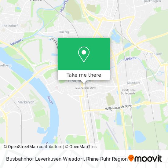 Карта Busbahnhof Leverkusen-Wiesdorf