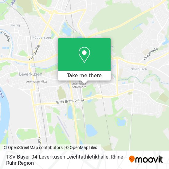 Карта TSV Bayer 04 Leverkusen Leichtathletikhalle