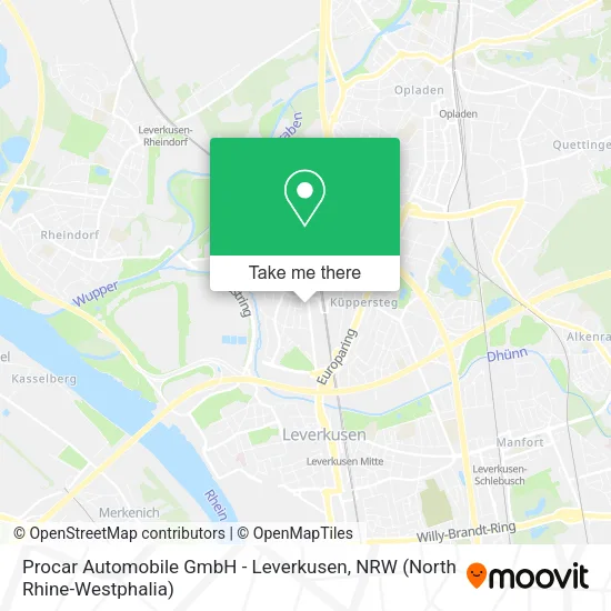 Карта Procar Automobile GmbH - Leverkusen