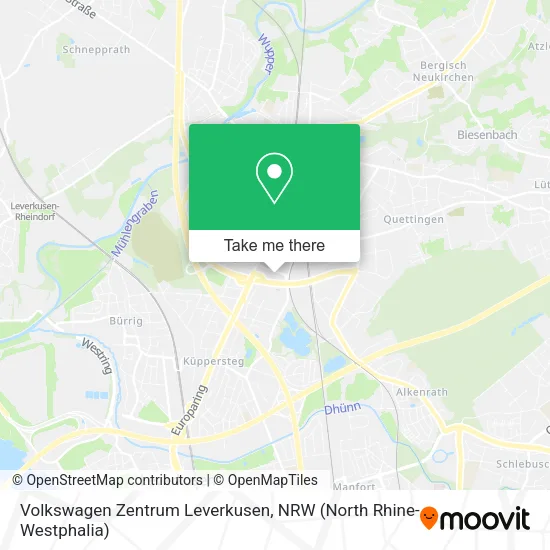 Карта Volkswagen Zentrum Leverkusen