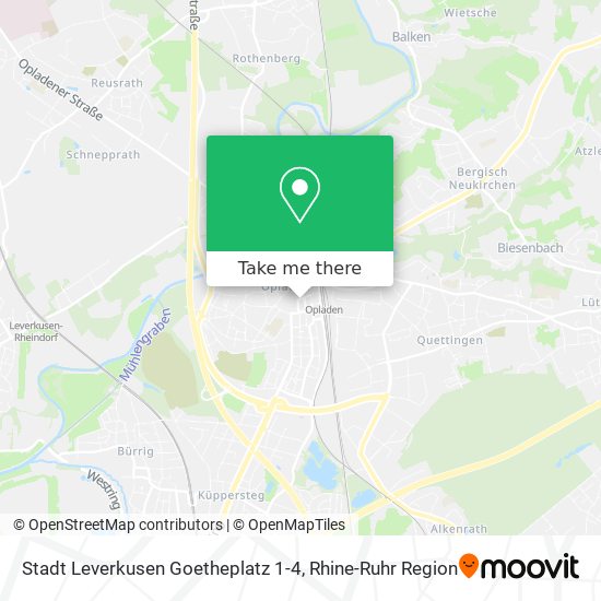 Stadt Leverkusen Goetheplatz 1-4 map