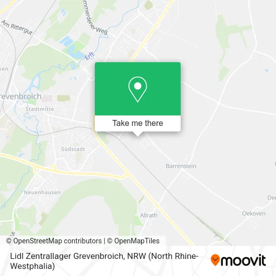 Карта Lidl Zentrallager Grevenbroich