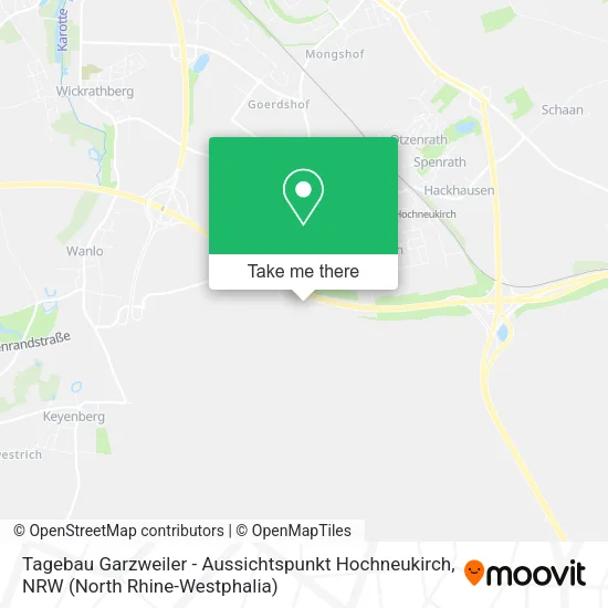 Карта Tagebau Garzweiler - Aussichtspunkt Hochneukirch