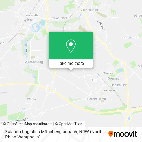 Карта Zalando Logistics Mönchengladbach