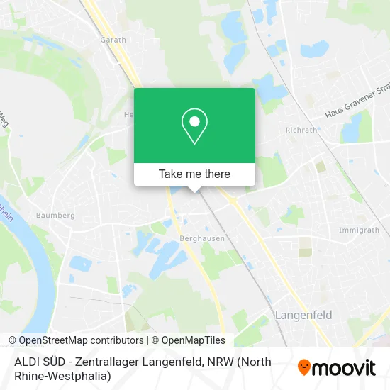 Карта ALDI SÜD - Zentrallager Langenfeld