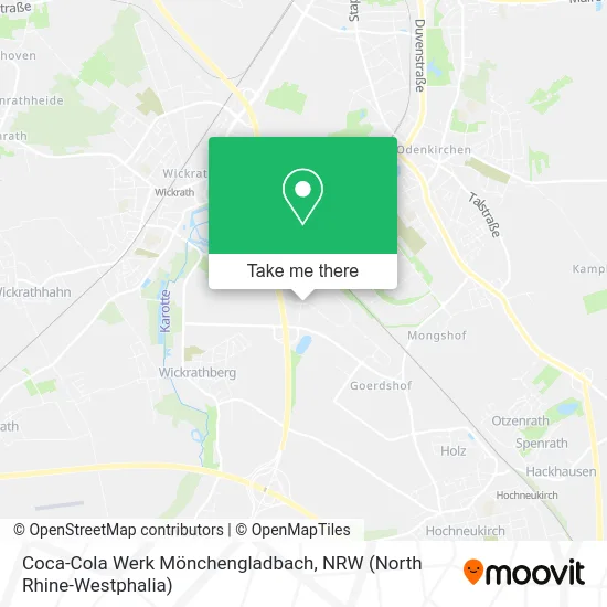 Карта Coca-Cola Werk Mönchengladbach