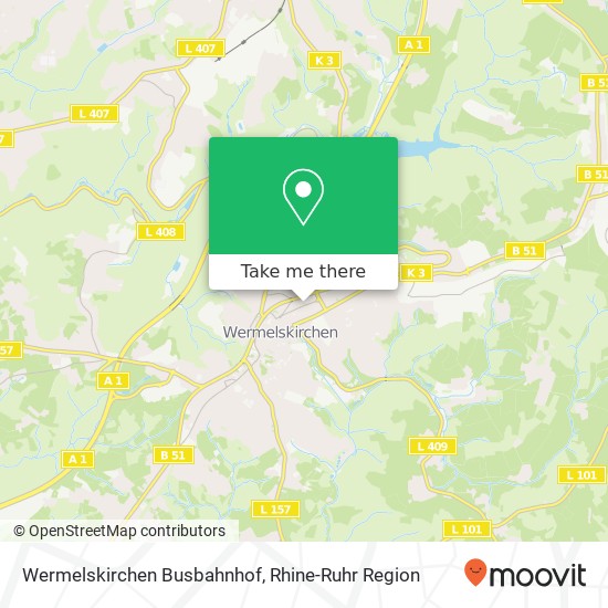 Карта Wermelskirchen Busbahnhof
