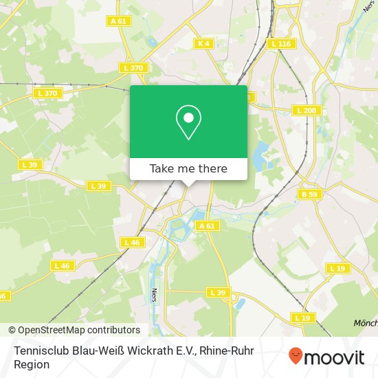 Tennisclub Blau-Weiß Wickrath E.V. map