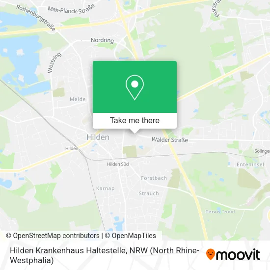 Карта Hilden Krankenhaus Haltestelle