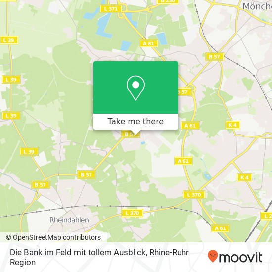 Die Bank im Feld mit tollem Ausblick map