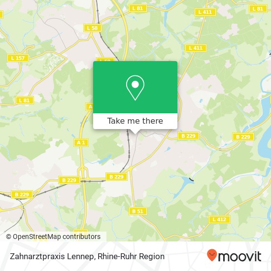 Карта Zahnarztpraxis Lennep